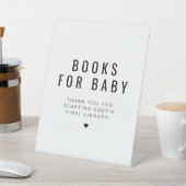 ZARA Modern Minimalistische Boeken voor Baby Sign Reclamebord Met Voetstuk (Insitu)