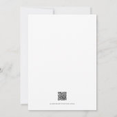 ZARA Modern Zwart Wit Foto Bruiloft Kaart (Achterkant)