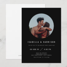 ZARA Modern Zwart Wit Foto Bruiloft