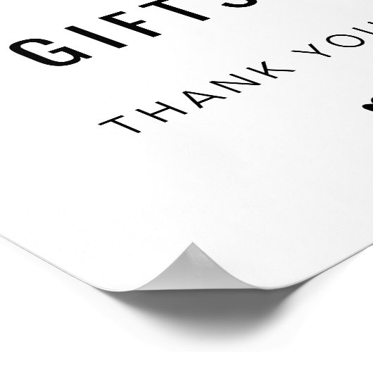 ZARA Moderne minimalistische Kaarten en cadeaubonn Poster (Hoek)