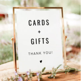 ZARA Moderne minimalistische Kaarten en cadeaubonn Poster