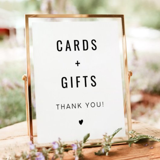 ZARA Moderne minimalistische Kaarten en cadeaubonn Poster