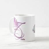  Zara roze rozenbloemen boho trendy Koffiemok (Voorkant links)