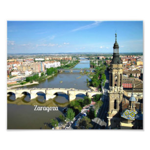 Zaragoza, Aragon, Spanje Foto Afdruk