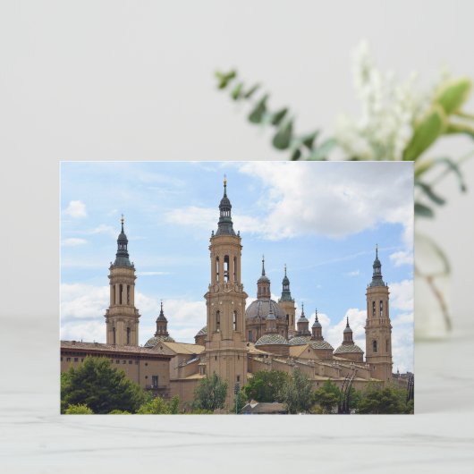 Zaragoza. Cathedraal van Onze Dame van de Pijler. Kaart (Staand voorkant)