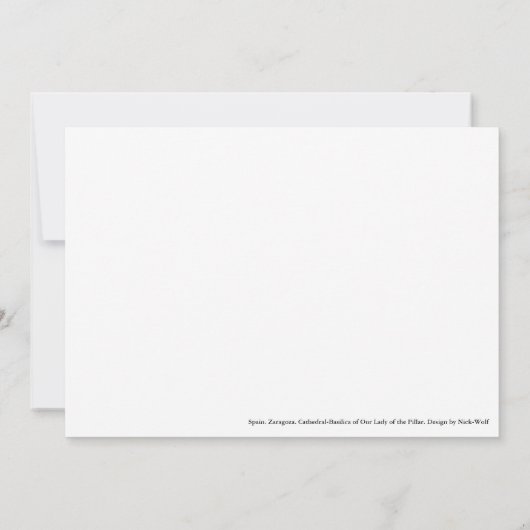 Zaragoza. Cathedraal van Onze Dame van de Pijler. Kaart (Achterkant)