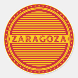 Zaragoza City Pride Emblem – Spanish Identity Ronde Sticker