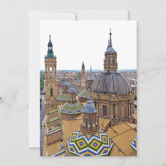 Zaragoza. De kathedraal van Onze Dame van de Pijle Kaart (Voorkant)