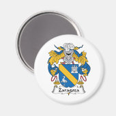 Zaragoza Family Crest Magneet (Voorkant / Achterkant)