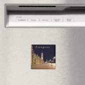 Zaragoza. Night. Plaza del Pilar. Magneet (Insitu (Vaatwasser))