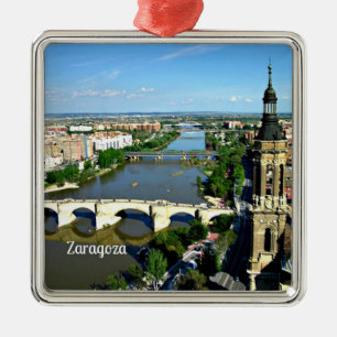 Zaragoza, schilderachtig foto van Spanje; Metalen Ornament