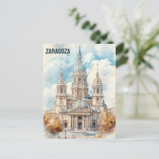 Zaragoza Spanje Briefkaart (Staand voorkant)