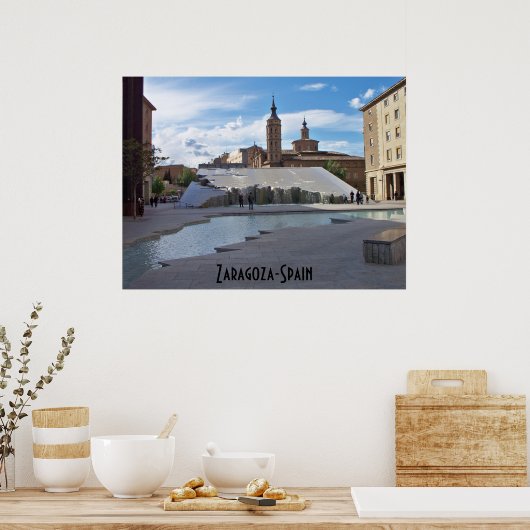 Zaragoza-Spanje Poster (Keuken)