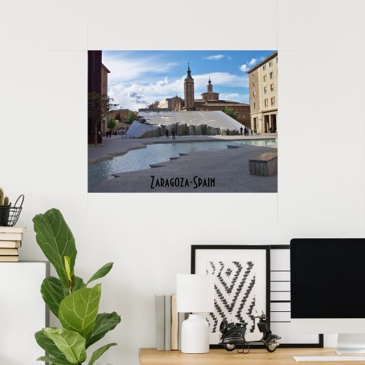 Zaragoza-Spanje Poster (Thuiskantoor)