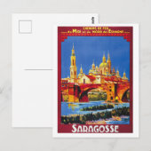 Zaragoza, Spanje, stad, vintage reisansichtkaart Briefkaart (Voorkant / Achterkant)