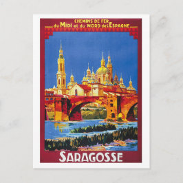 Zaragoza, Spanje, stad, vintage reisansichtkaart Briefkaart