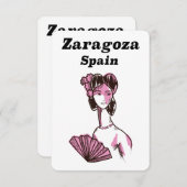 Zaragoza Spanje vintage-poster (Voorkant / Achterkant)