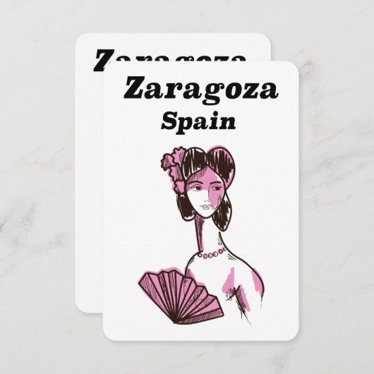 Zaragoza Spanje vintage-poster (Voorkant / Achterkant)