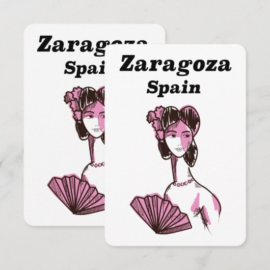 Zaragoza Spanje vintage reisposter (Voorkant / Achterkant)