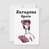 Zaragoza Spanje vintage reisposter (Achterkant)