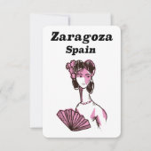 Zaragoza Spanje vintage reisposter (Voorkant)