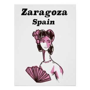 Zaragoza Spanje vintage reisposter Perfect Poster