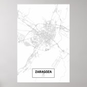 Zaragoza, Spanje (zwart op wit) Poster (Voorkant)