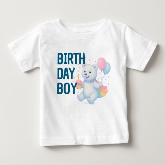 Zarah Dancing Polar Bear • 1st Birthday Boy Baby  (Voorkant)