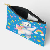 Zarah Dancing Polar Bear Zipper Pouch – Rainbows Etui (Open)