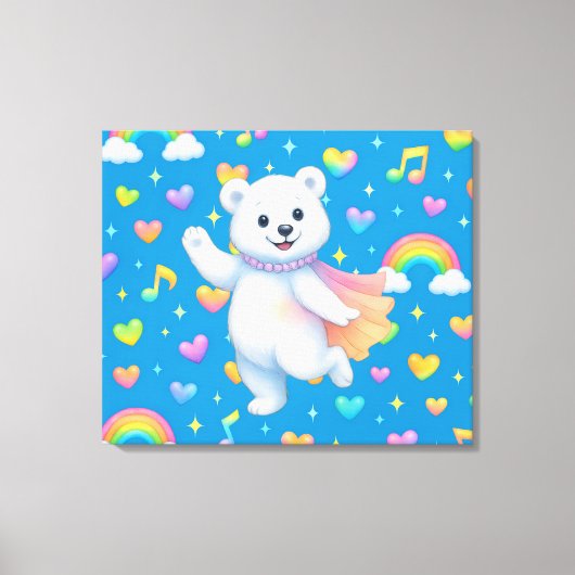 Zarah de Dansende Ijsbeer Canvas Afdruk (Voorkant)