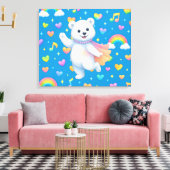 Zarah de Dansende Ijsbeer Canvas Afdruk (Insitu (Woonkamer))