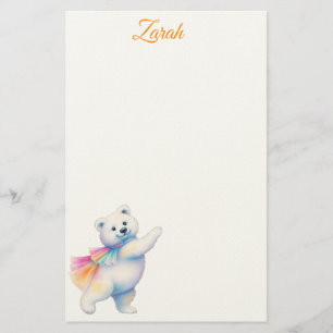 Zarah de dansende ijsbeer Gepersonaliseerd Briefpapier