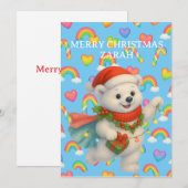 Zarah de dansende ijsbeer — Kerst voor kinderen Kaart (Voorkant / Achterkant)