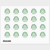 Zarah Name Clover Boho Rainbow Vierkante Sticker (Vel)