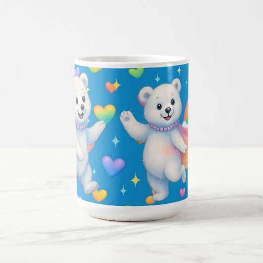 Zarah the Dancing Polar Bear Custom Party Cups Koffiemok (Center)