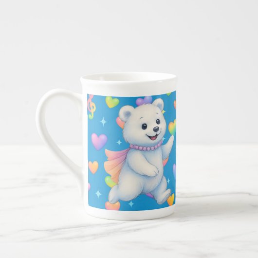 Zarah the Dancing Polar Bear Custom Party Cups Porselein Kop (Links)