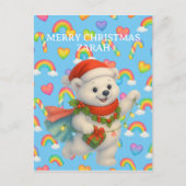 Zarah the Dancing Polar Bear — Kids’ Christmas  Briefkaart (Voorkant)