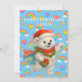 Zarah the Dancing Polar Bear — Kids’ Christmas  Kaart (Voorkant)