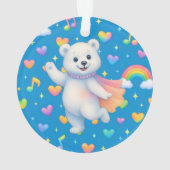 Zarah the Dancing Polar Bear — Ornament (achterkant)