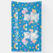 Zarah the Dancing Polar Bear — Party Décor Spandoek (Verticaal)
