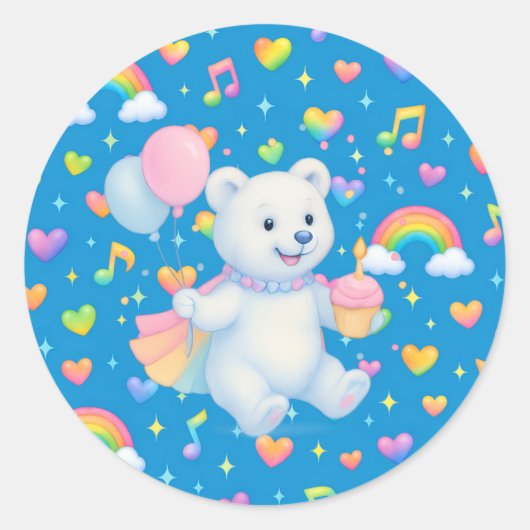 Zarah the Dancing Polar Bear • stickers (Voorkant)