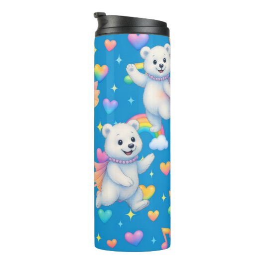 Zarah the Dancing Polar Bear Thermal Tumblers Thermosbeker (Geroteerd rechts)