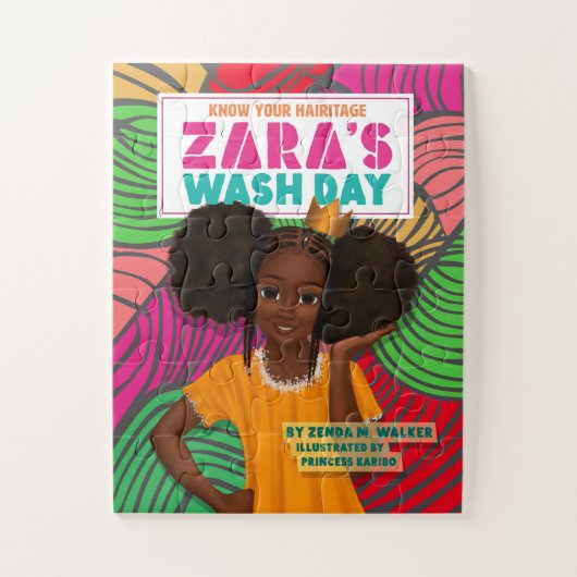 Zara's Wash Day - Book Hoesje Puzzle 11X14 30pc Legpuzzel (Verticaal)