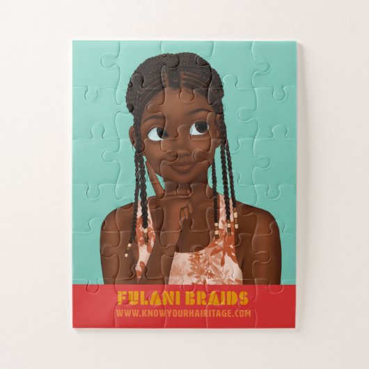 Zara's Wash Day - Fulani Braids Puzzle 11x14 30pc Legpuzzel (Verticaal)