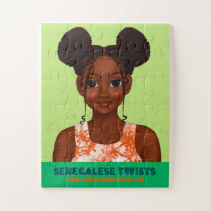 Zara's Wash Day-Senegalese Twists Puzzle11X14 30pc Legpuzzel