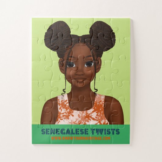 Zara's Wash Day-Senegalese Twists Puzzle11X14 30pc Legpuzzel (Verticaal)