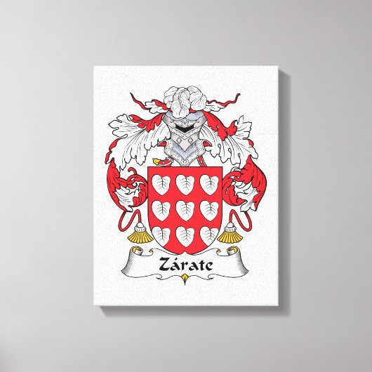 Zarate Family Crest Canvas Afdruk (Voorkant)