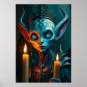 Zarathos de Vlam-Ritualist - Donkere Fantasy Poster