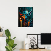 Zarathos de Vlam-Ritualist - Donkere Fantasy Poster (Thuiskantoor)