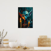 Zarathos de Vlam-Ritualist - Donkere Fantasy Poster (Keuken)